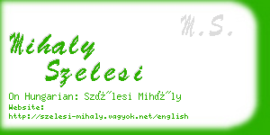 mihaly szelesi business card